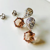 Drop Morganite Earrings